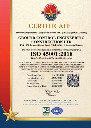 ISO 45001:2018 certificate AMER10812
